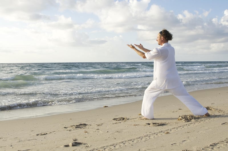 Woman demonstrating proper body alignment